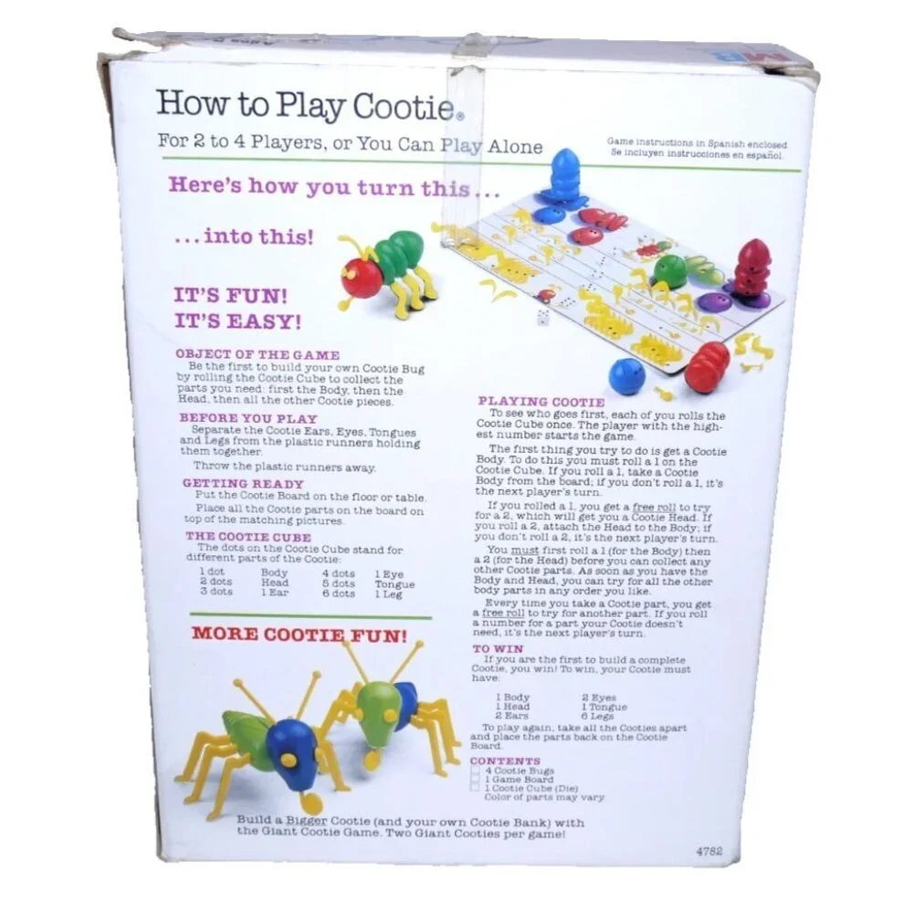 Milton Bradley vintage cootie